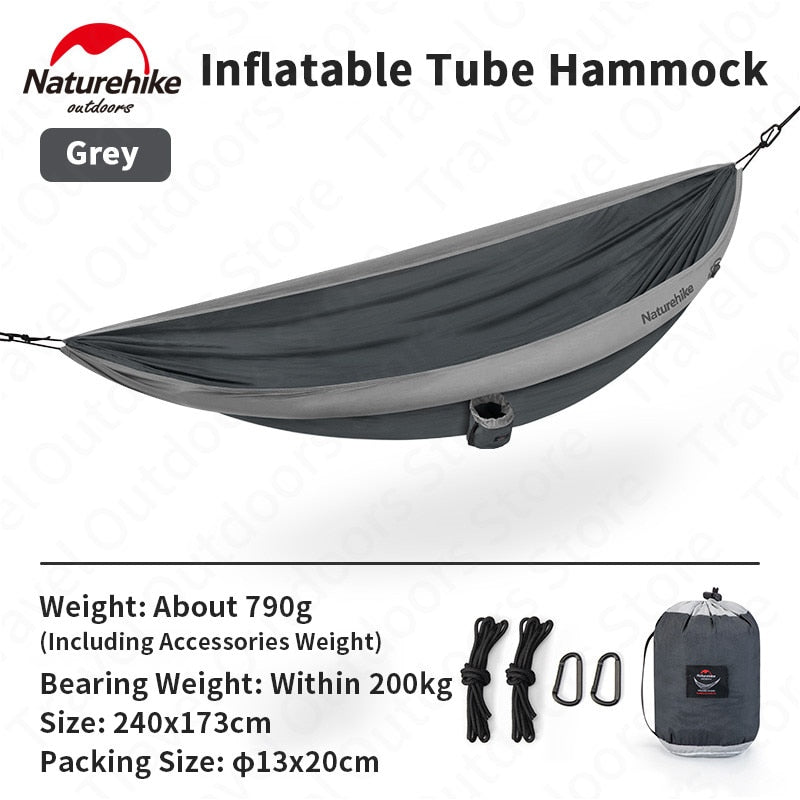 Loiding weight 200KG 2 Person Ultralight Inflatable Camping Hammock Tent 210T Nylon