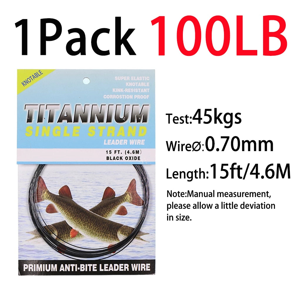 Titanium Fishing Leader Wire Kink-Resistant Fishing Line For Tuna Pike Big Game Trace Accessories