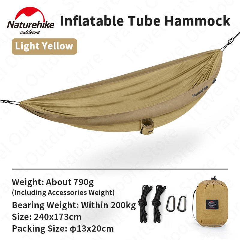 Loiding weight 200KG 2 Person Ultralight Inflatable Camping Hammock Tent 210T Nylon