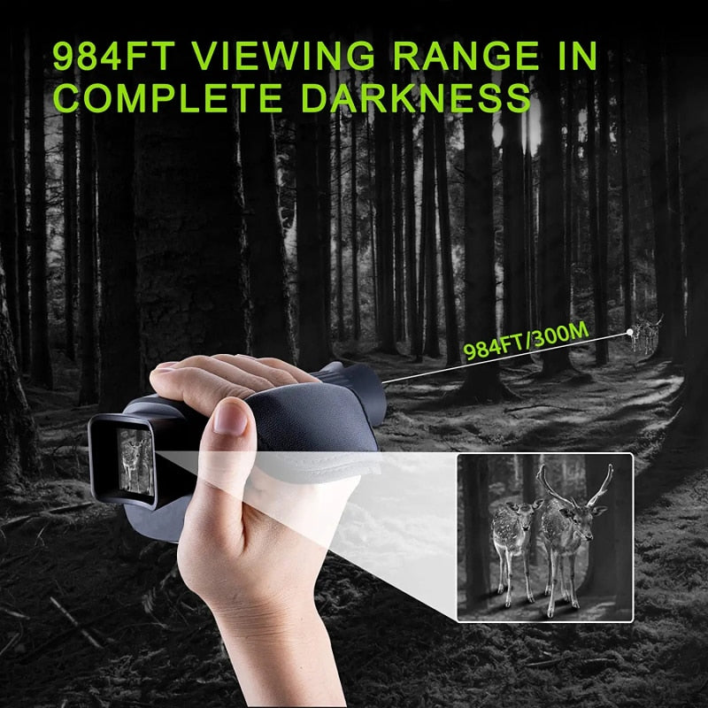 Monocular Night Vision Device 1080P HD Infrared 5x Digital Zoom Hunting