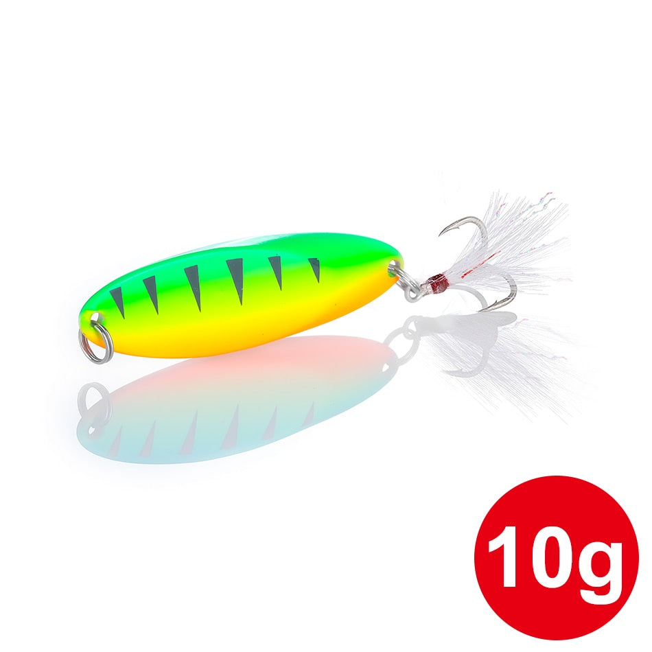 Spinner Spoon Lures Trout Fishing Lure Hard Bait Sequins Paillette Artificial Baits Spinnerbait