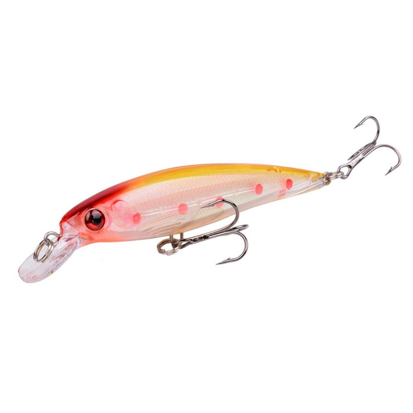 Laser Minnow Fishing Lure 11CM 13G pesca hooks fish wobbler tackle crankbait artificial