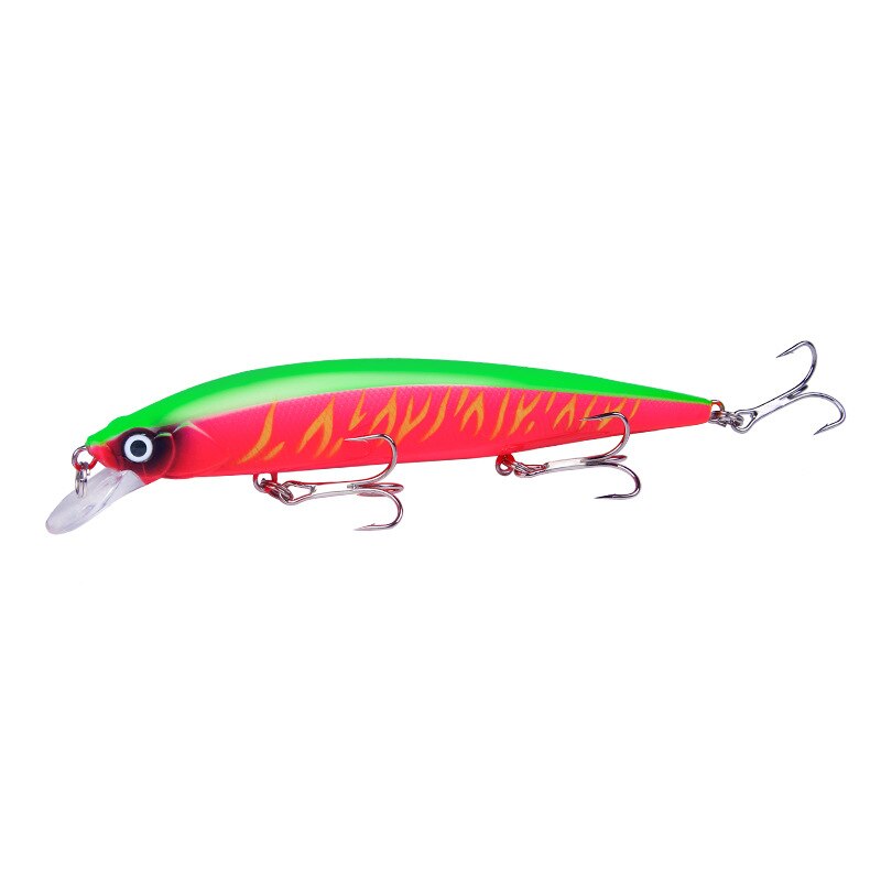 3D Bionic Minnow Fishing Lure Hard Bait with 3 Fishing Hooks Fishing Tackle Lure 3D