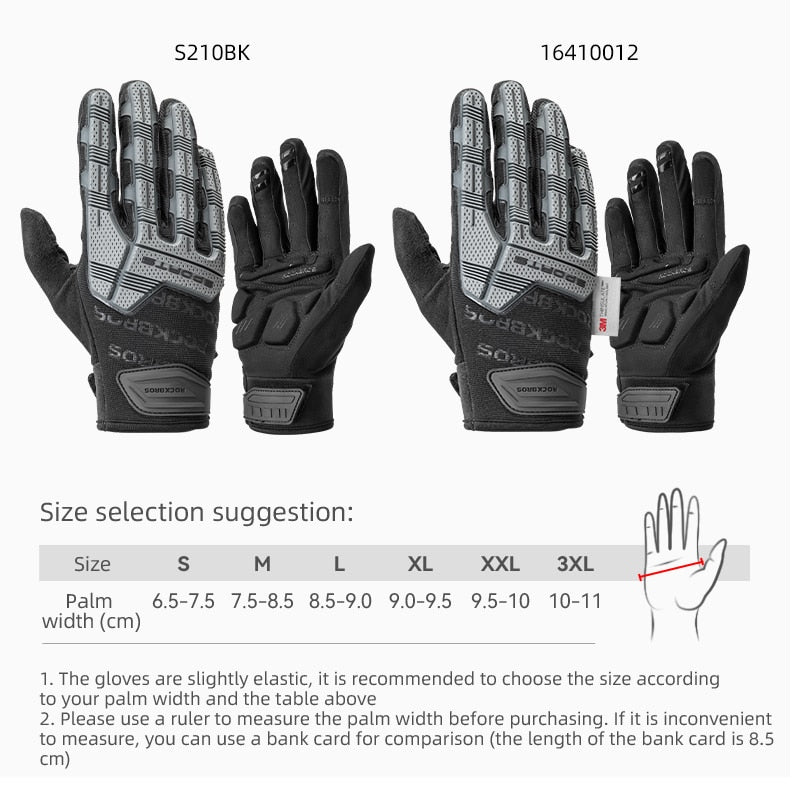 ROCKBROS Cycling Gloves Autumn Winter Windproof SBR Touch Screen Bike Gloves