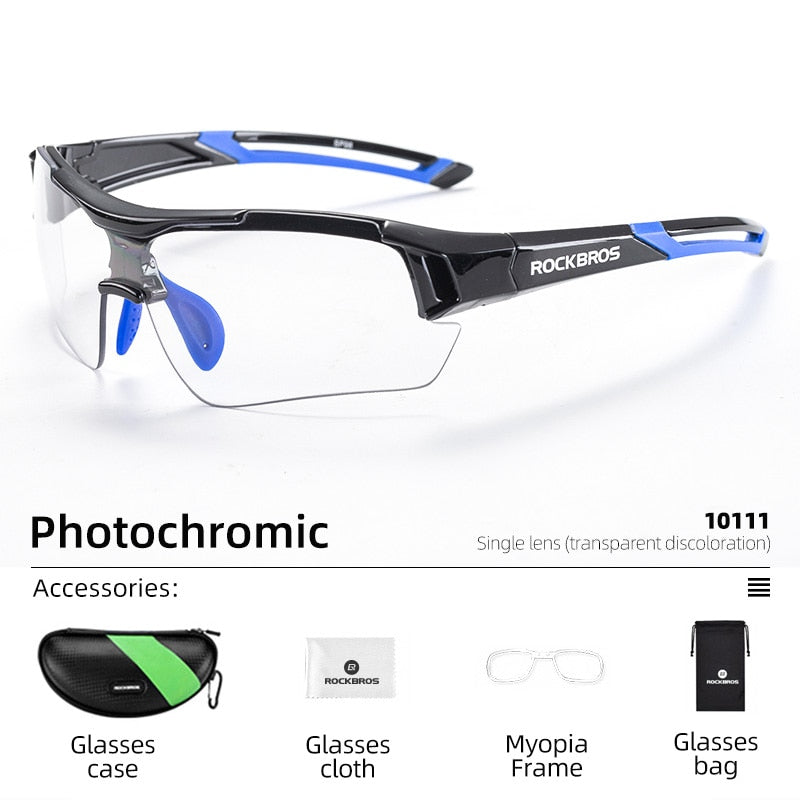 ROCKBROS Photochromic Cycling Glasses Bike Bicycle Glasses Sports Men & Boy