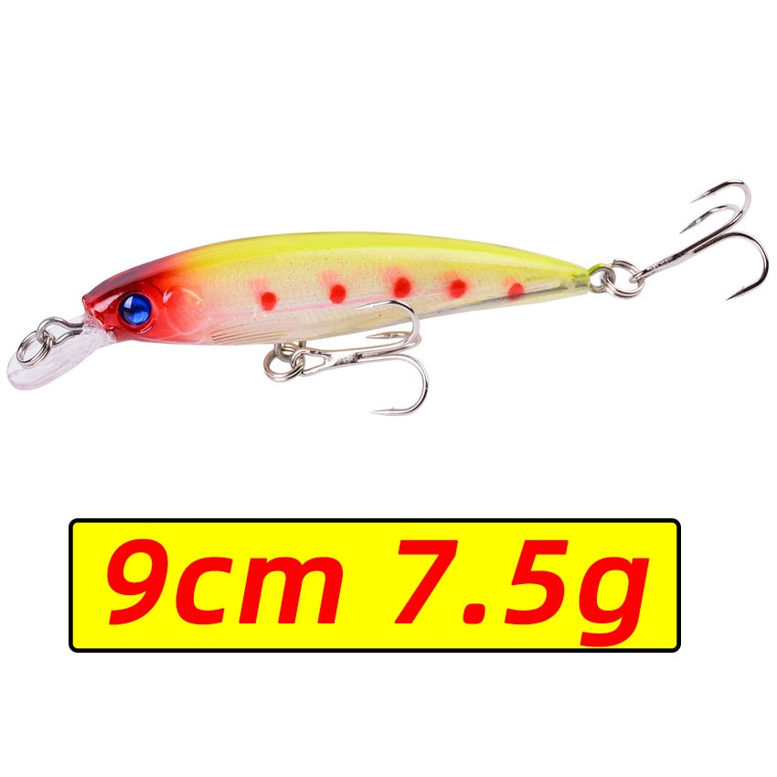 Laser Minnow Fishing Lure 11CM 13G pesca hooks fish wobbler tackle crankbait artificial