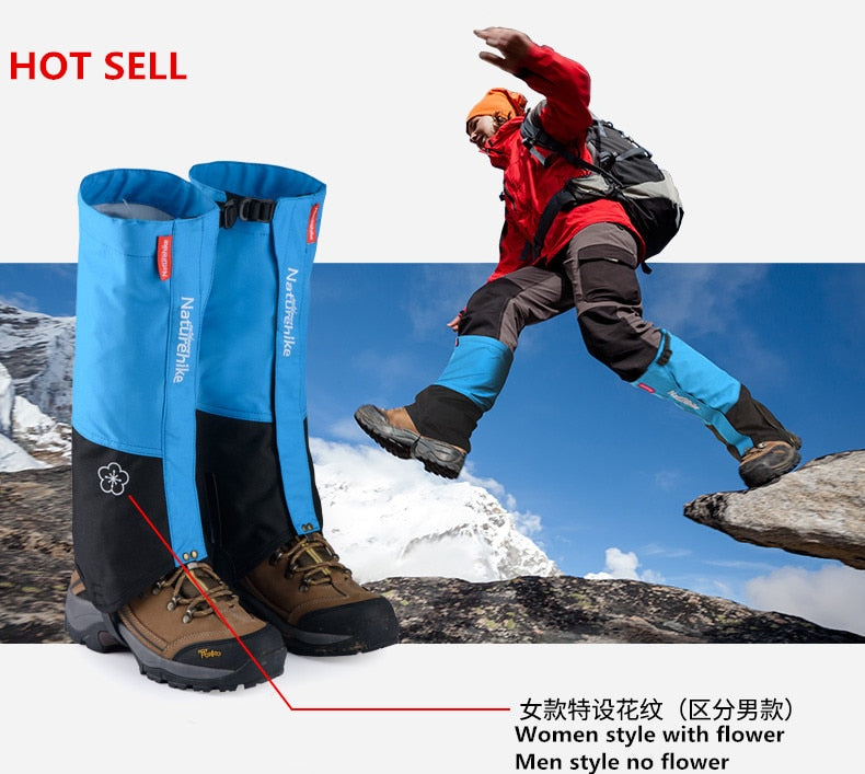 Naturehike outdoor Hiking Trekking Gaiters shoes cover Camping hiking climbing skiin