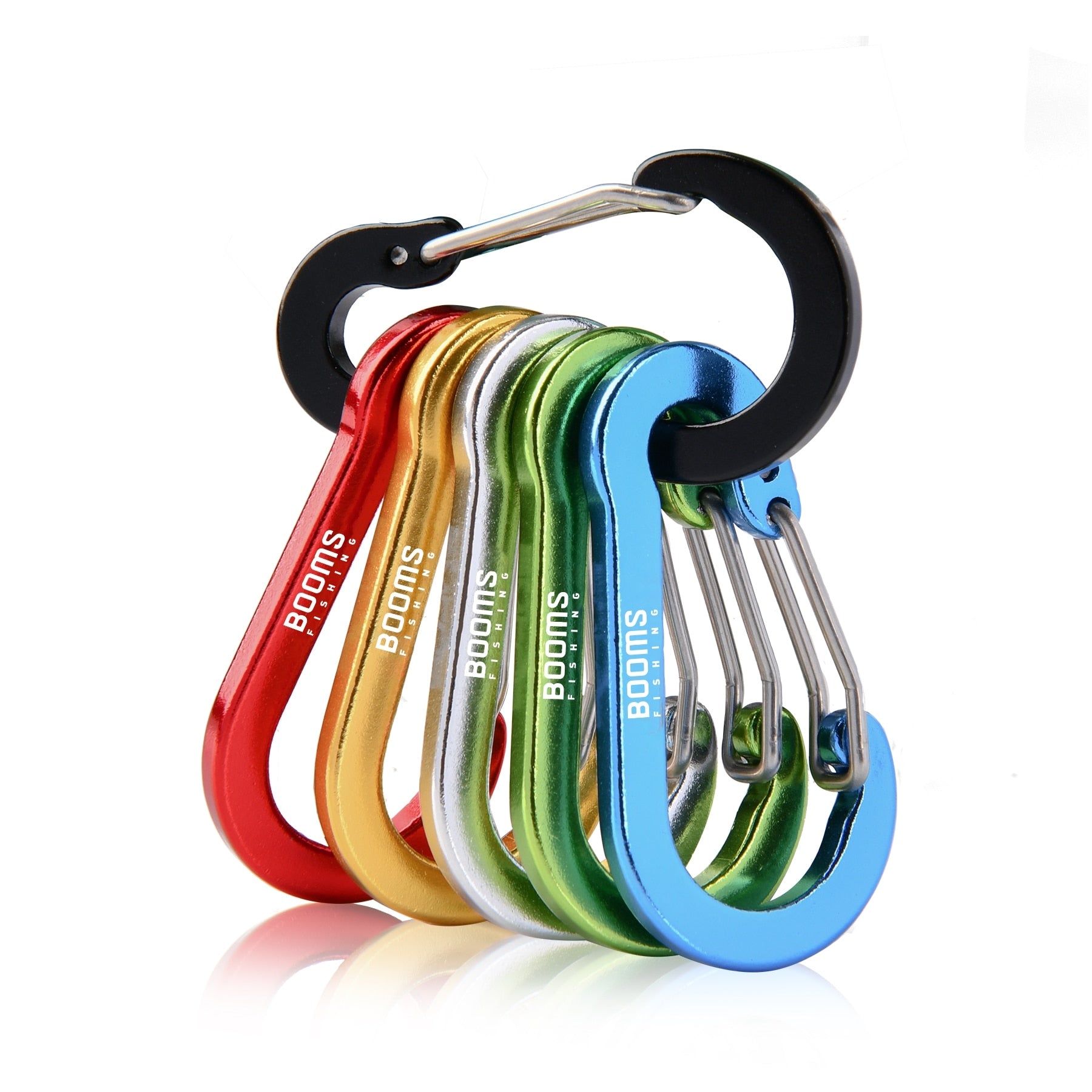 Steel Small Carabiner Clips Outdoor Camping  Multi Tool  Fishing Acessories 6pcs