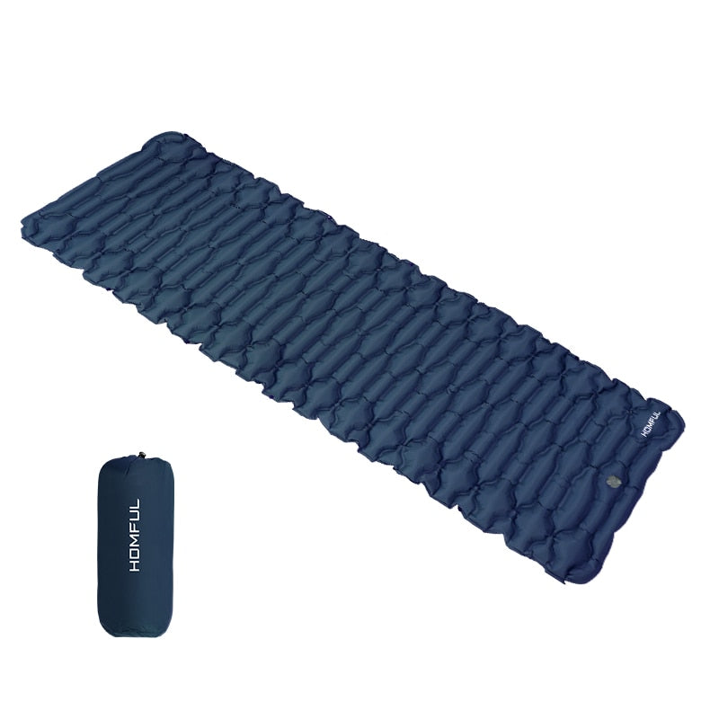 Sleeping Pad Camping Inflatable Mattress with Pillows Travel Mat Folding Bed Ultralight