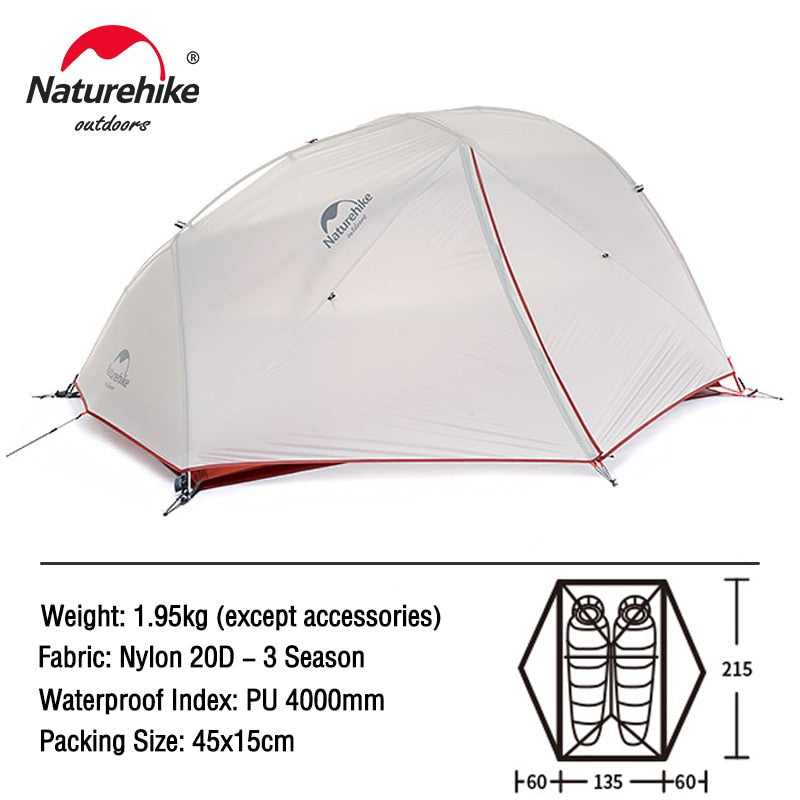 Star River 2 Tent 2 Person Ultralight Waterproof Camping Tent Double Layer 4 Seasons Tent Outdoor