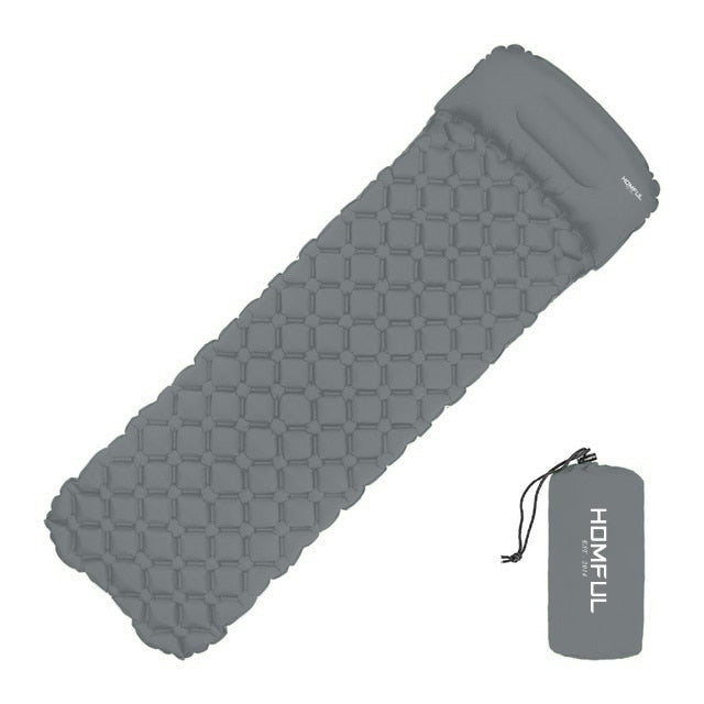 Sleeping Pad Camping Inflatable Mattress with Pillows Travel Mat Folding Bed Ultralight