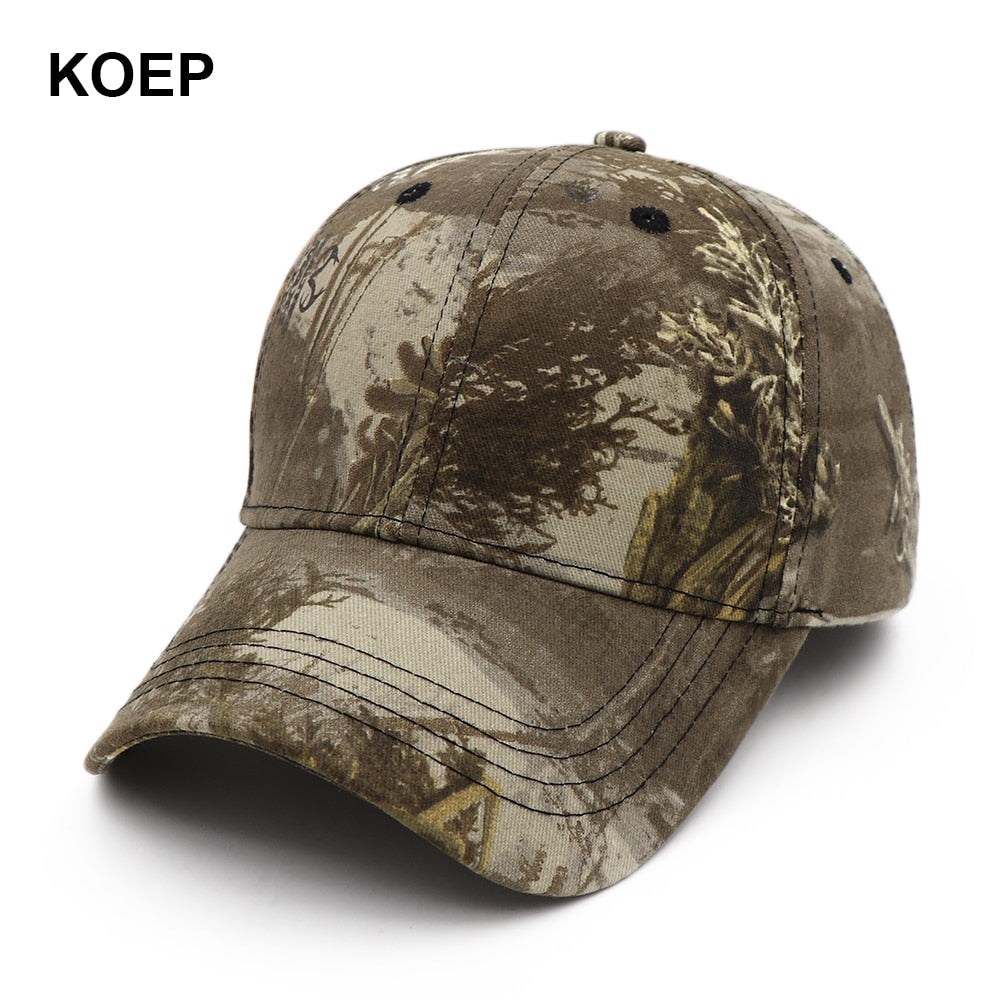 KOEP New Camo Baseball Cap Fishing Caps Men Outdoor Hunting Camouflage Jungle