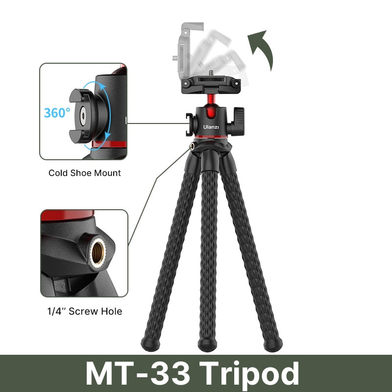 Ulanzi MT-11 Octopus Flexible Tripod For Phone SLR DSLR Gopro Camera Tripod Extend