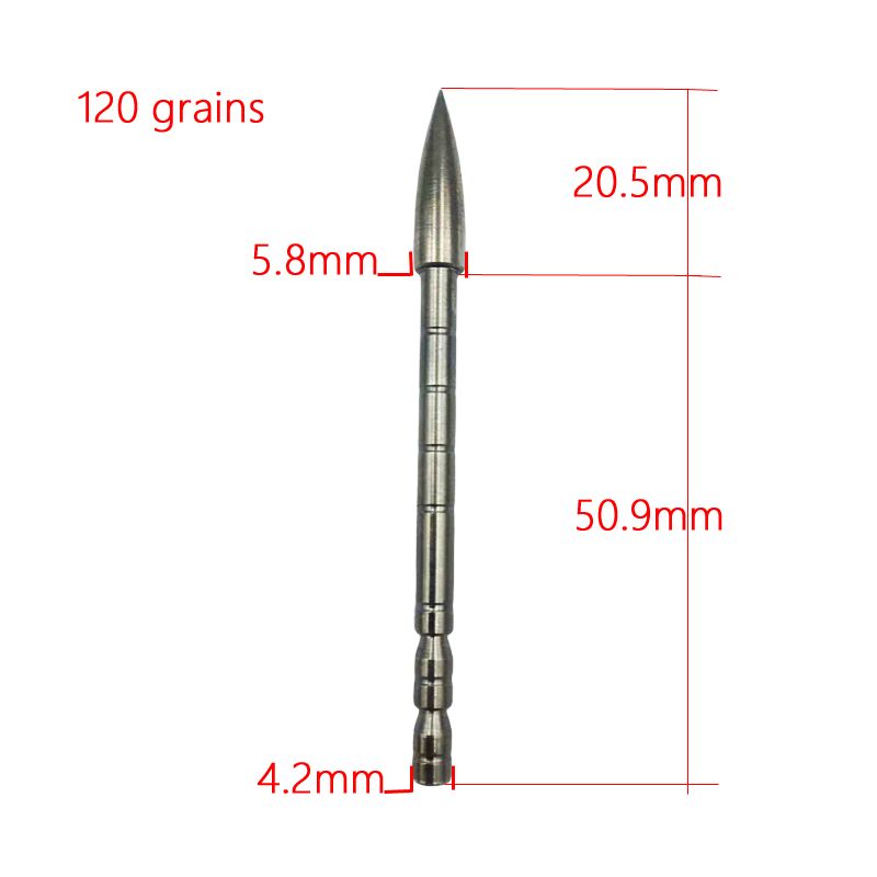 12PCS 4.2 mm Arrow Head Bullet Point Tip Arrow Head DIY 80 100 120 Grain  For ID 4.2 mm