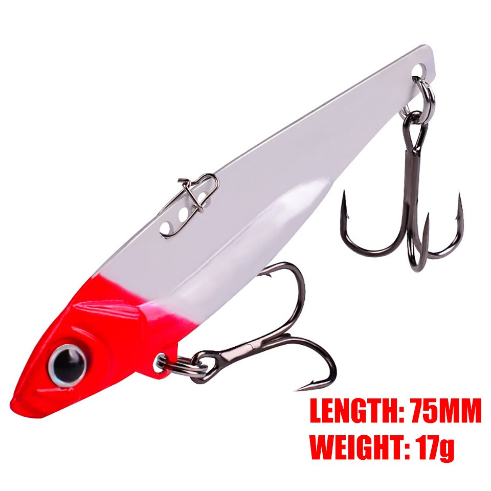 1Pcs Metal VIB FIshing Lure Vibration 3D Eyes Pesca Crank Lures Winter Sinking Hard Bait