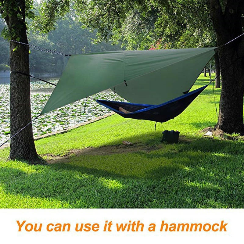 210T Waterproof Tarp Tent Shade Outdoor Camping Hammock Rain Fly UV Garden