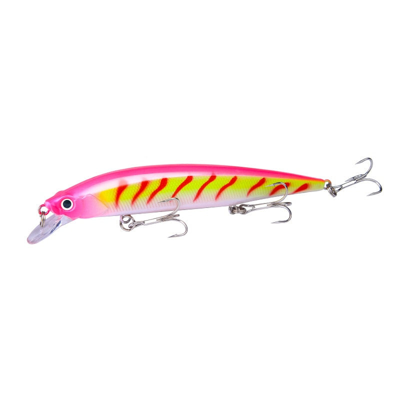 3D Bionic Minnow Fishing Lure Hard Bait with 3 Fishing Hooks Fishing Tackle Lure 3D