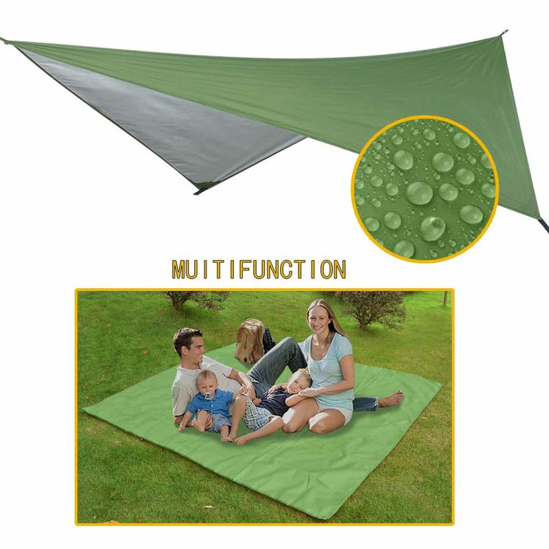 Hammock Mosquito Net and Hammock Canopy Portable Nylon Hammock Rain Fly Tree