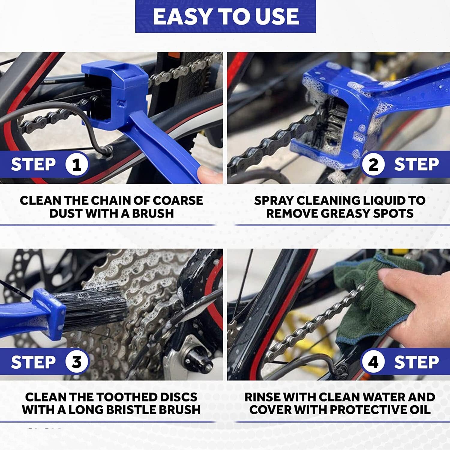 Motorcycle Chain Brush Bicycle Cleaning Brush Cleaning Electric Vehicle Tools Brush Chain