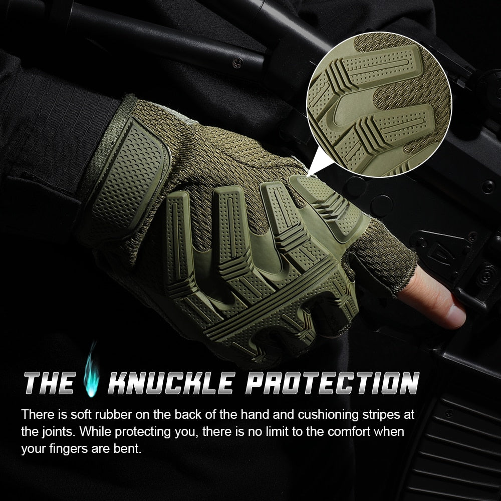 Fingerless Glove Half Finger Gloves Tactical Military Army Mittens SWAT Airsoft Bicycle