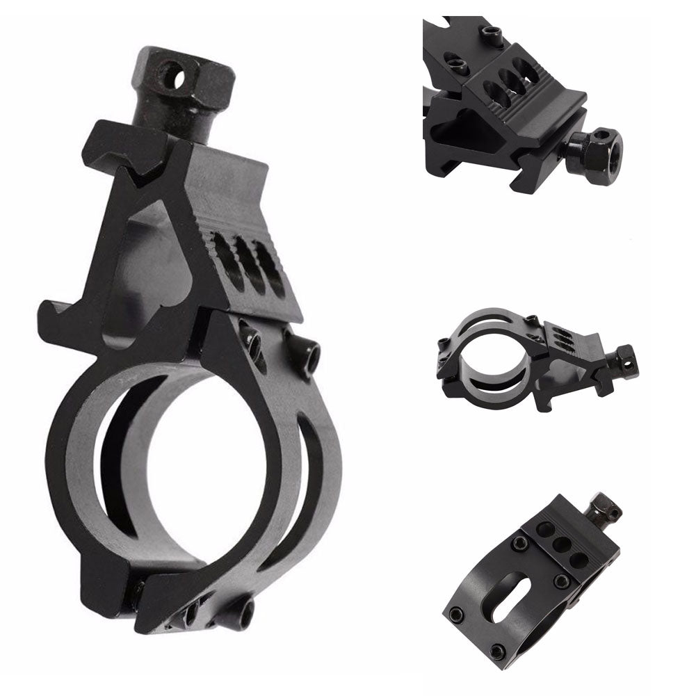 Quick Release Offset Flashlight Scope Mount 20mm Picatinny Rail 45 Degree Sight Mount