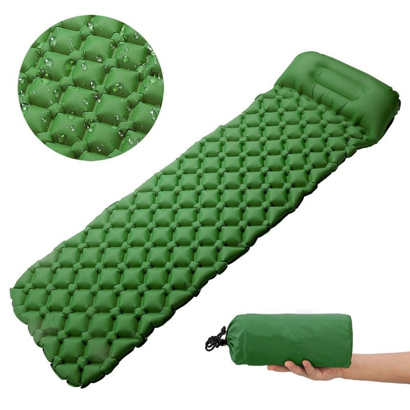 Portable Air Camping Mats Inflatable Bed Mattress Sleeping Pad Fast Filling Air