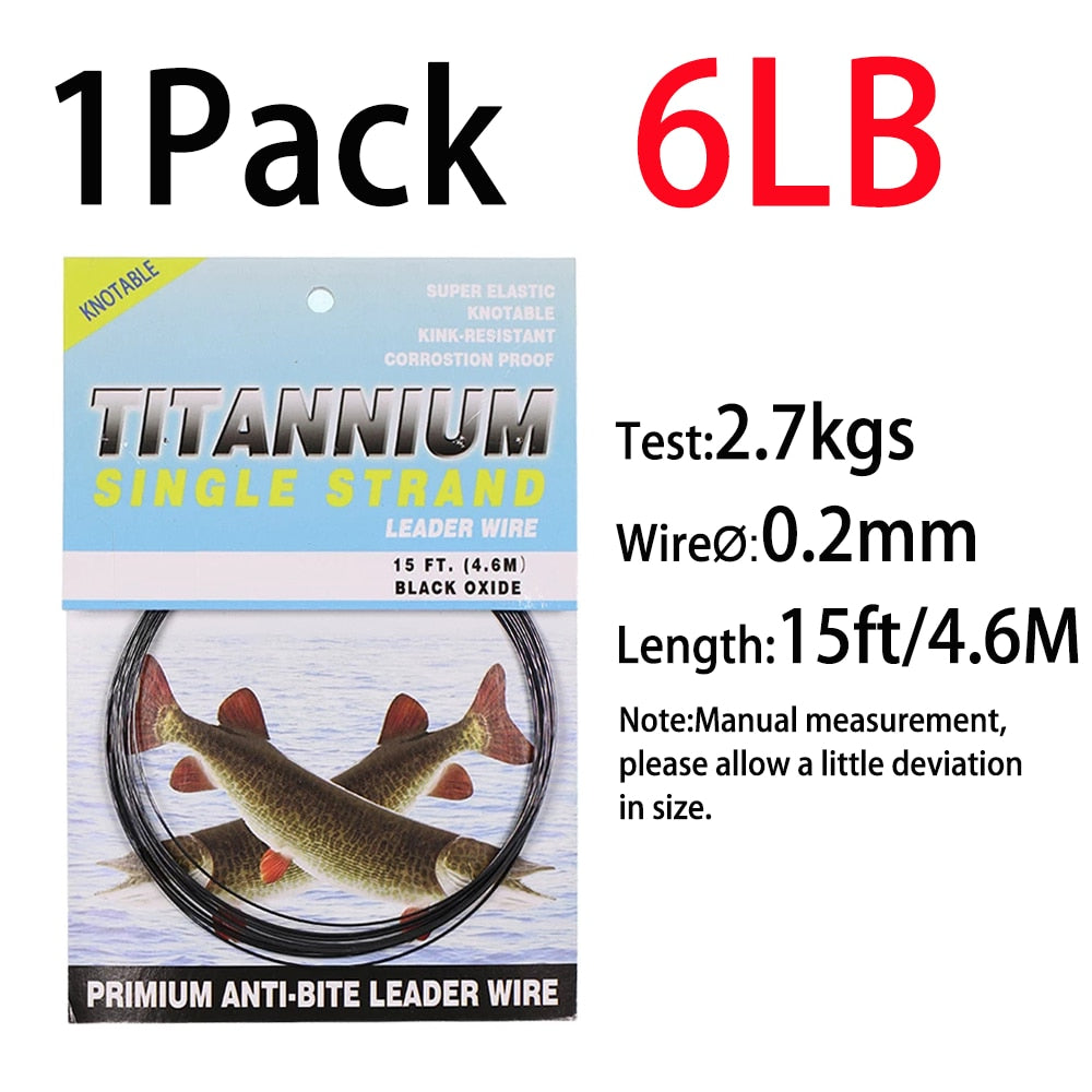 Titanium Fishing Leader Wire Kink-Resistant Fishing Line For Tuna Pike Big Game Trace Accessories