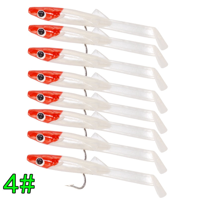 Artificial Afishlure Raglou 55mm 10ps Soft Lure Silicone Fishing Trolling Artificial Bait Spinning