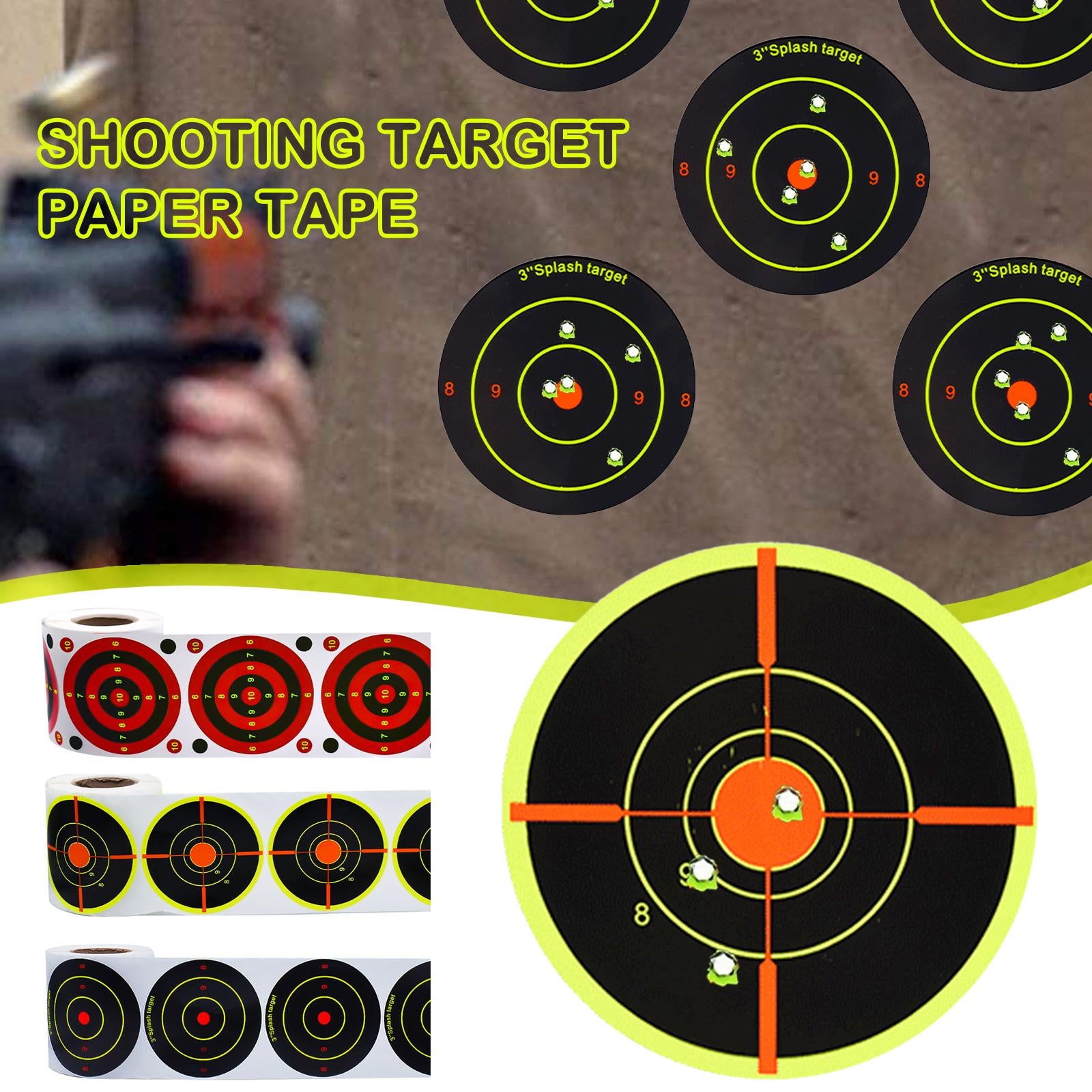 200pcs Shooting Splatter Target Self-adhesive Shoot Flower Objective Targets Stickers