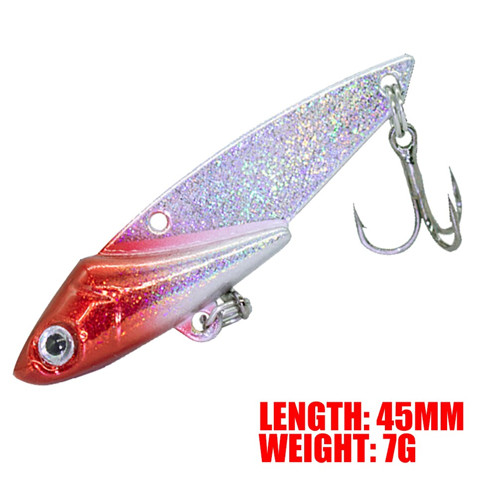 WALK FISH 1Pcs Metal VIB FIshing Lure Vibration 3D Eyes Pesca Crank Lures Winter Sinking Hard Bait