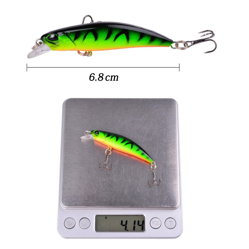 Laser Slow Mixed Minnow Fishing Lure Set Wobbler Crankbait Isca Artificial Hard