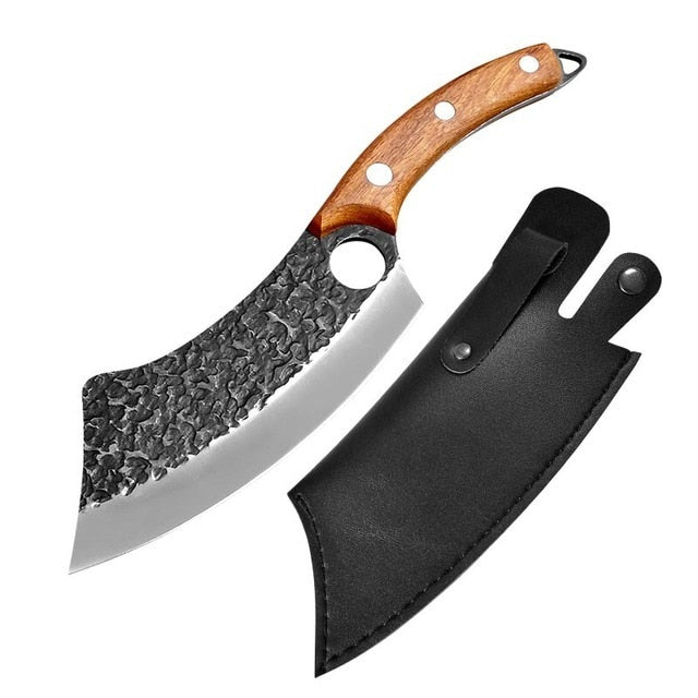 .5&quot; Meat Cleaver Hunting Knife Handmade Forged Boning Knife Serbian Chef Knife