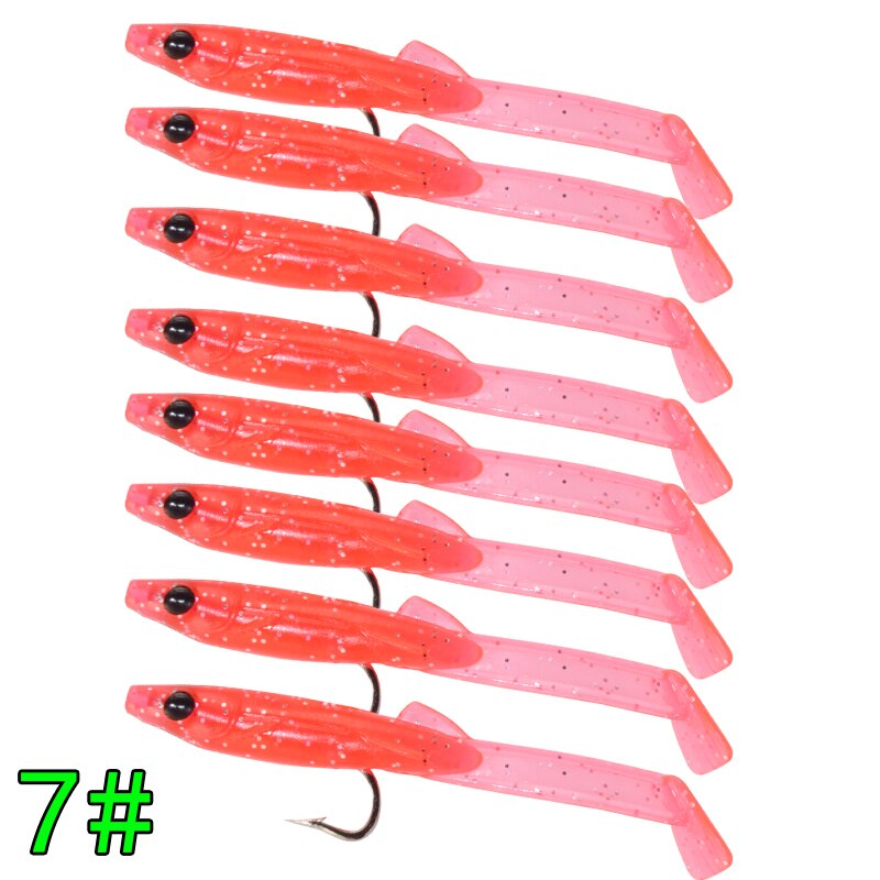 Artificial Afishlure Raglou 55mm 10ps Soft Lure Silicone Fishing Trolling Artificial Bait Spinning