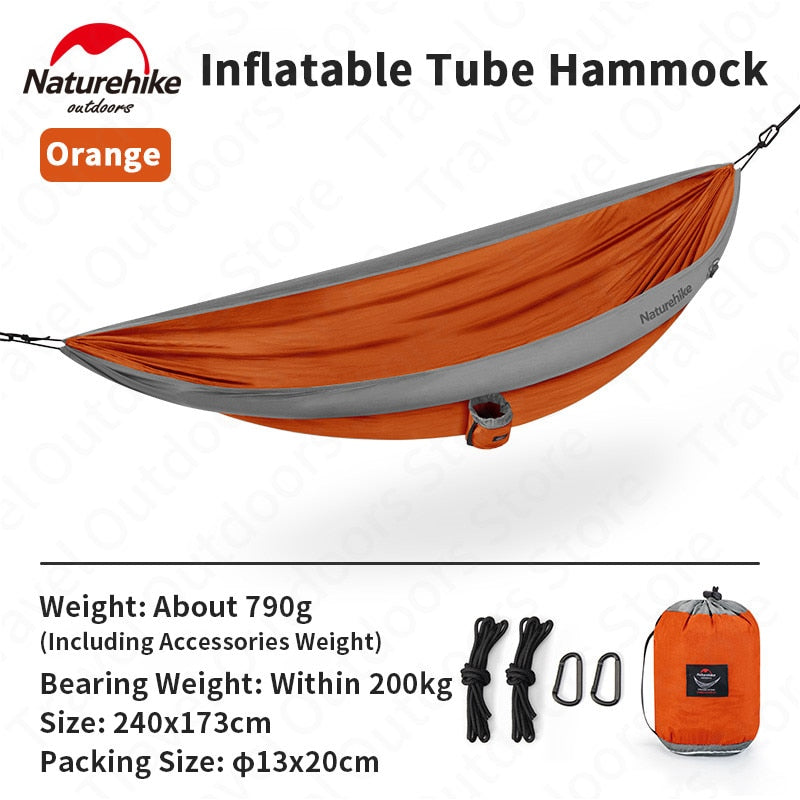 Loiding weight 200KG 2 Person Ultralight Inflatable Camping Hammock Tent 210T Nylon