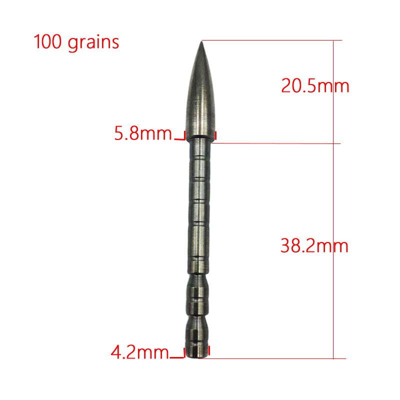 12PCS 4.2 mm Arrow Head Bullet Point Tip Arrow Head DIY 80 100 120 Grain  For ID 4.2 mm