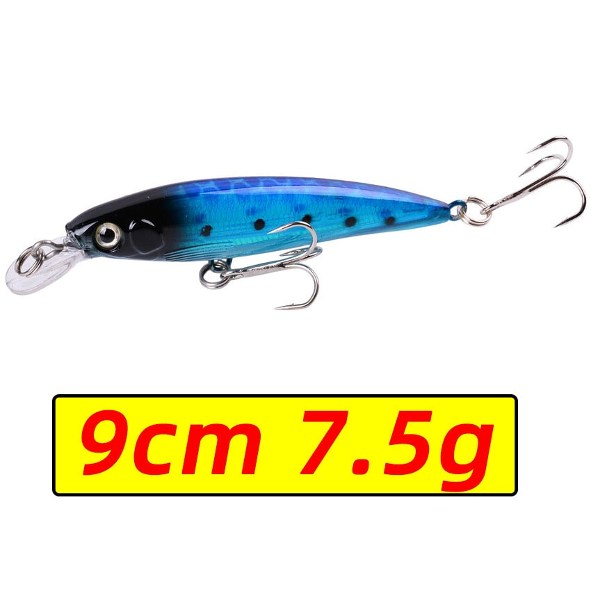 Laser Minnow Fishing Lure 11CM 13G pesca hooks fish wobbler tackle crankbait artificial