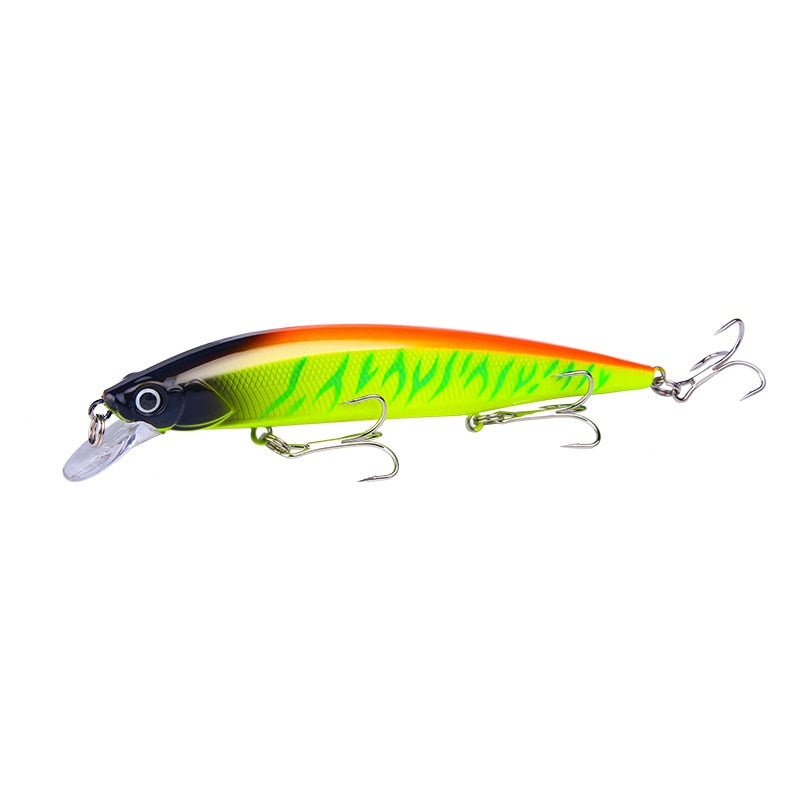 3D Bionic Minnow Fishing Lure Hard Bait with 3 Fishing Hooks Fishing Tackle Lure 3D