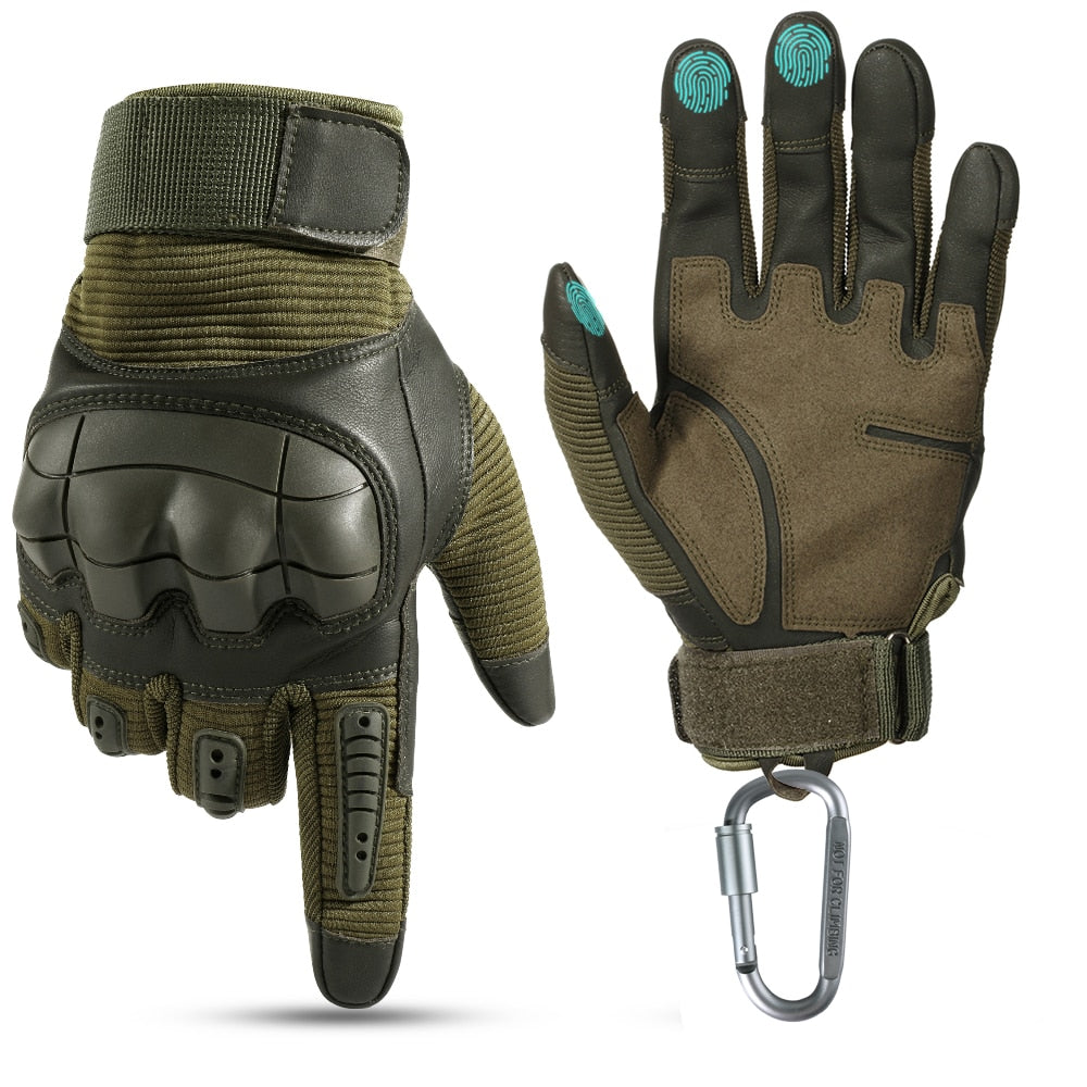 Touch Screen Tactical Gloves PU Leather Army Military Combat Airsoft Sports Cycling Paintball