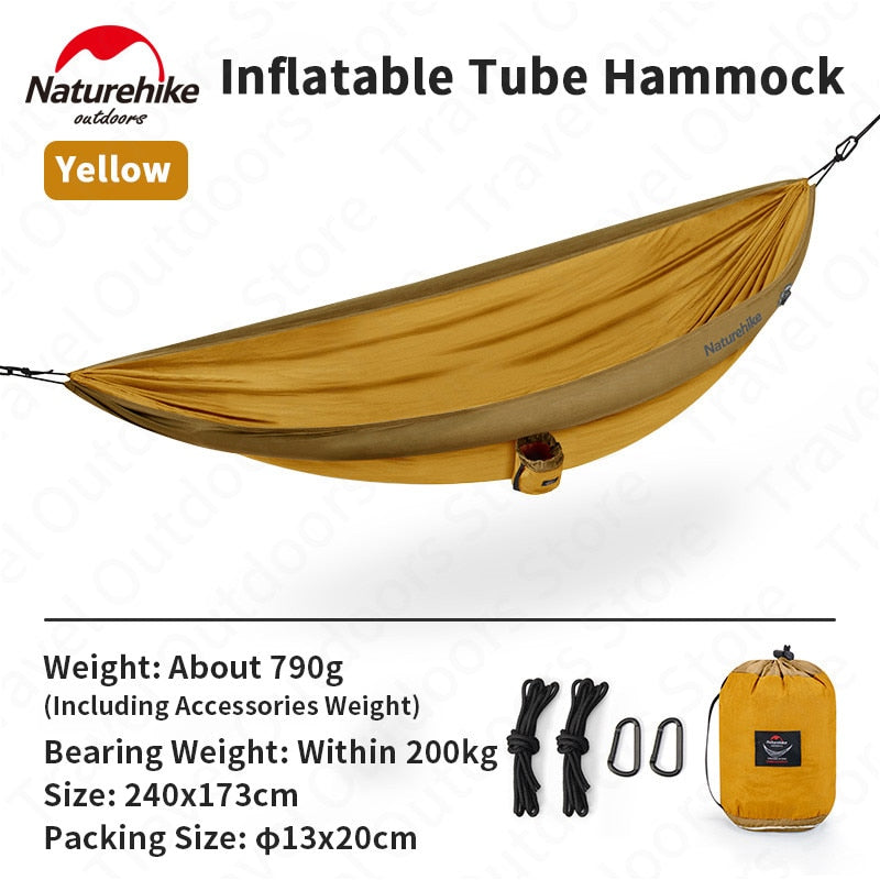 Loiding weight 200KG 2 Person Ultralight Inflatable Camping Hammock Tent 210T Nylon