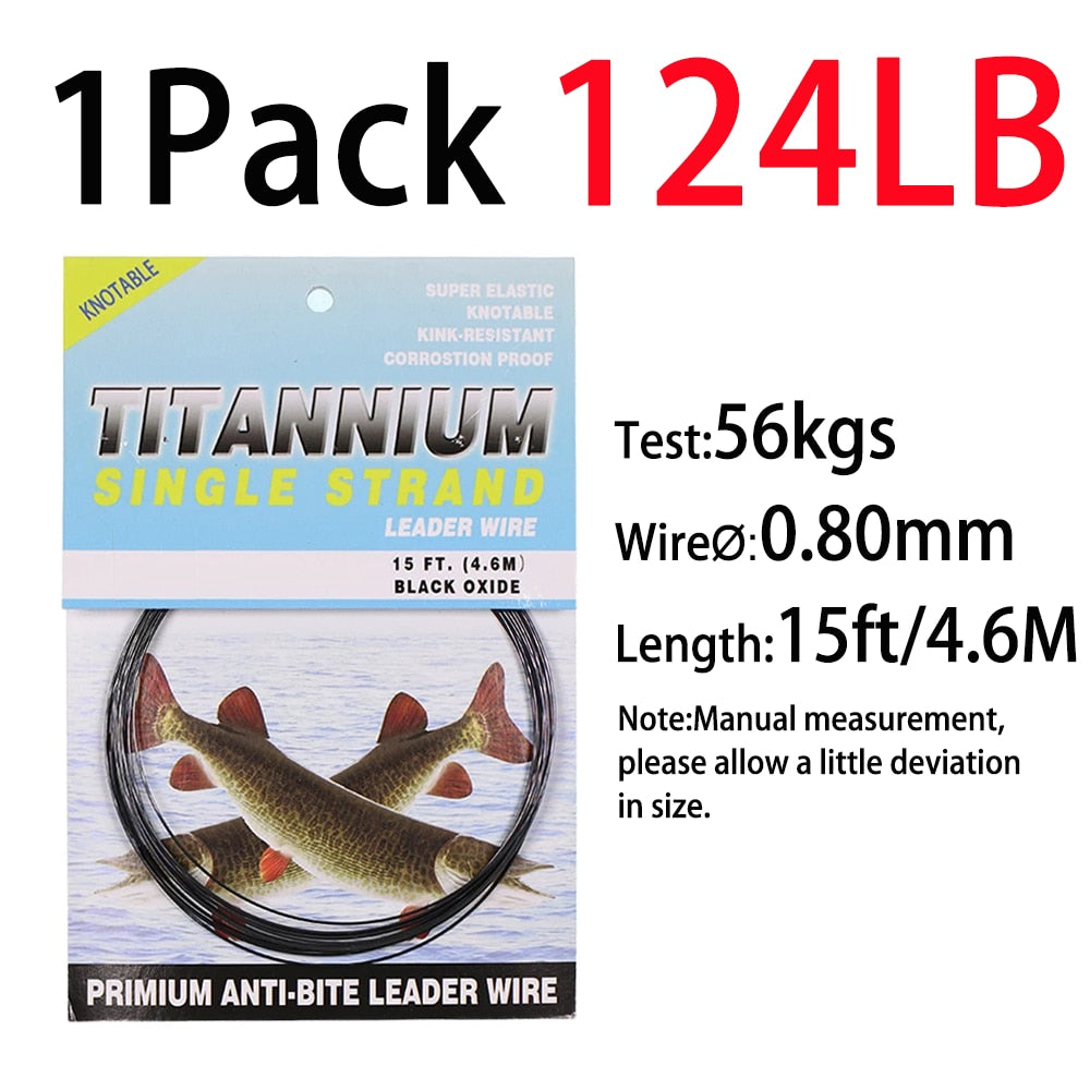 Titanium Fishing Leader Wire Kink-Resistant Fishing Line For Tuna Pike Big Game Trace Accessories