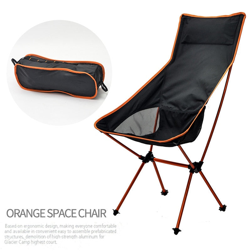 Detachable Portable Folding Moon Chair Outdoor Camping Chairs Beach Fishing Chair Tools