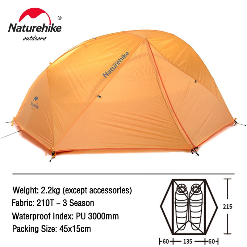 Star River 2 Tent 2 Person Ultralight Waterproof Camping Tent Double Layer 4 Seasons Tent Outdoor