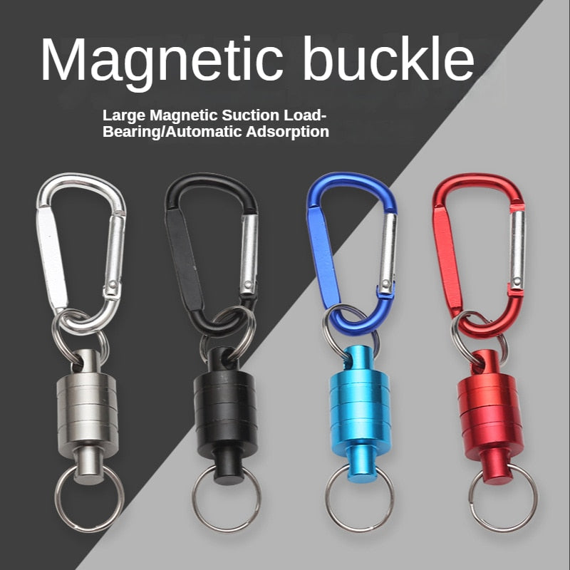 Strong Magnetic Carabiner Aluminum Alloy Carabiner Keychain Outdoor Camping Climbing Snap Clip Lock