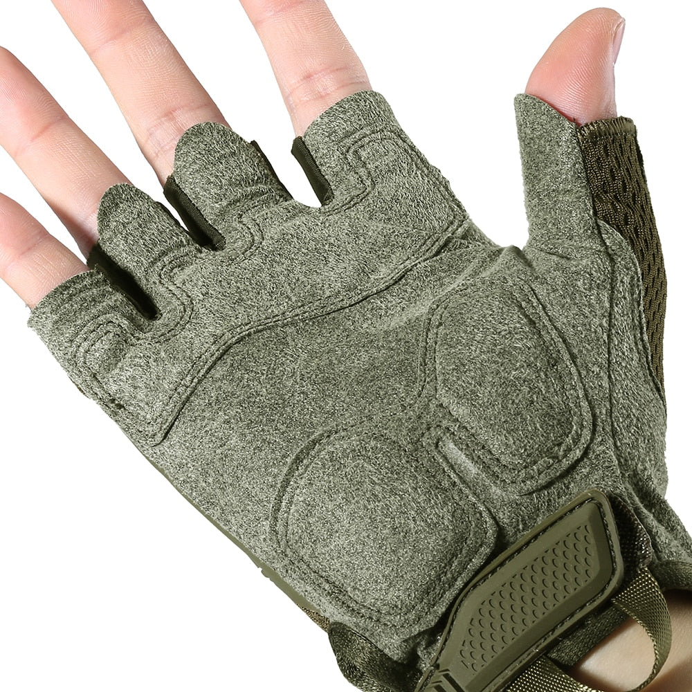 Fingerless Glove Half Finger Gloves Tactical Military Army Mittens SWAT Airsoft Bicycle