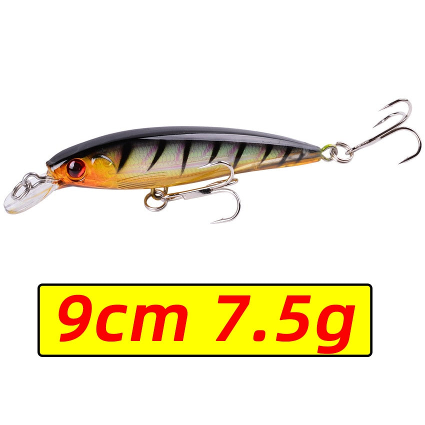 Laser Minnow Fishing Lure 11CM 13G pesca hooks fish wobbler tackle crankbait artificial