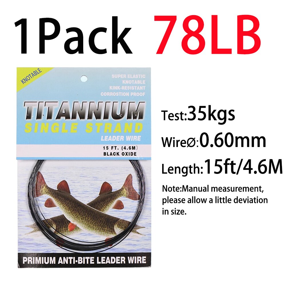 6LB-124LB Nickel Titanium Fishing Leader Wire Kink-Resistant Fishing Line For Tuna Pike Accessories