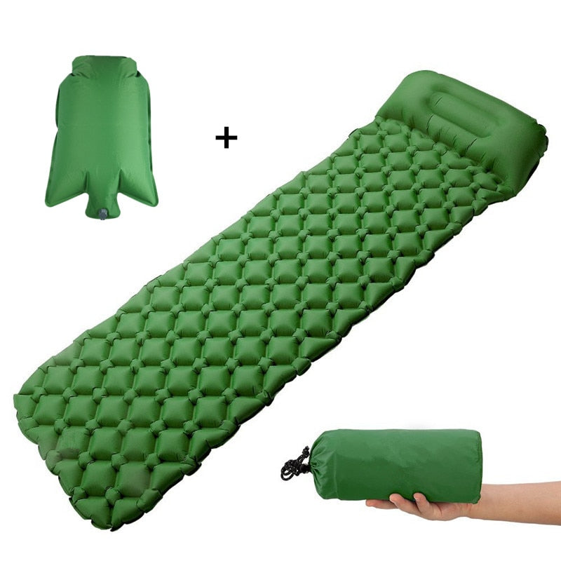 Portable Air Camping Mats Inflatable Bed Mattress Sleeping Pad Fast Filling Air