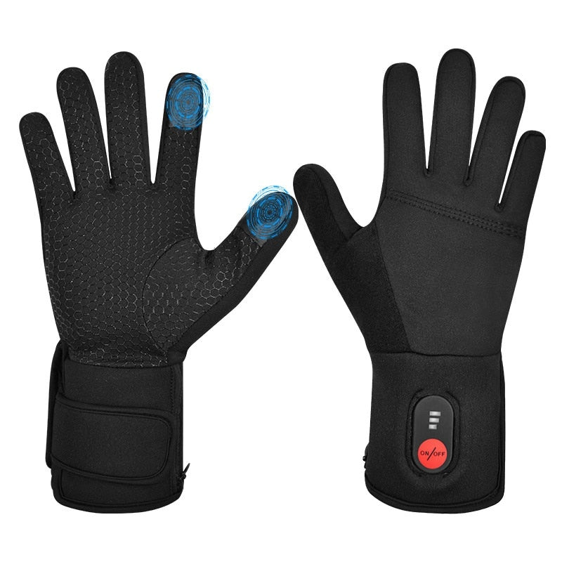 Winter Warm Cycling Heated Gloves Liners Rechargeable Battery for MTB Riding Skiing