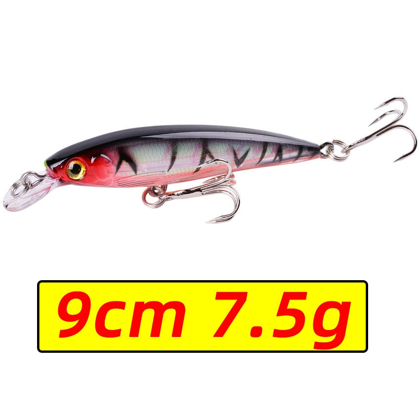 Laser Minnow Fishing Lure 11CM 13G pesca hooks fish wobbler tackle crankbait artificial