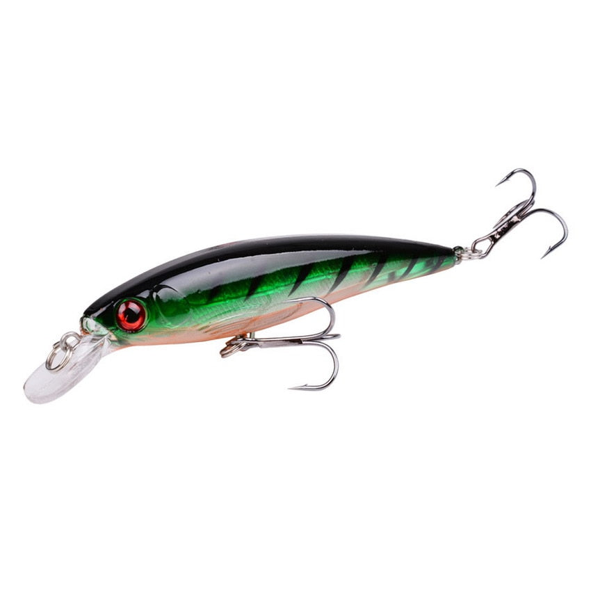 Laser Minnow Fishing Lure 11CM 13G pesca hooks fish wobbler tackle crankbait artificial